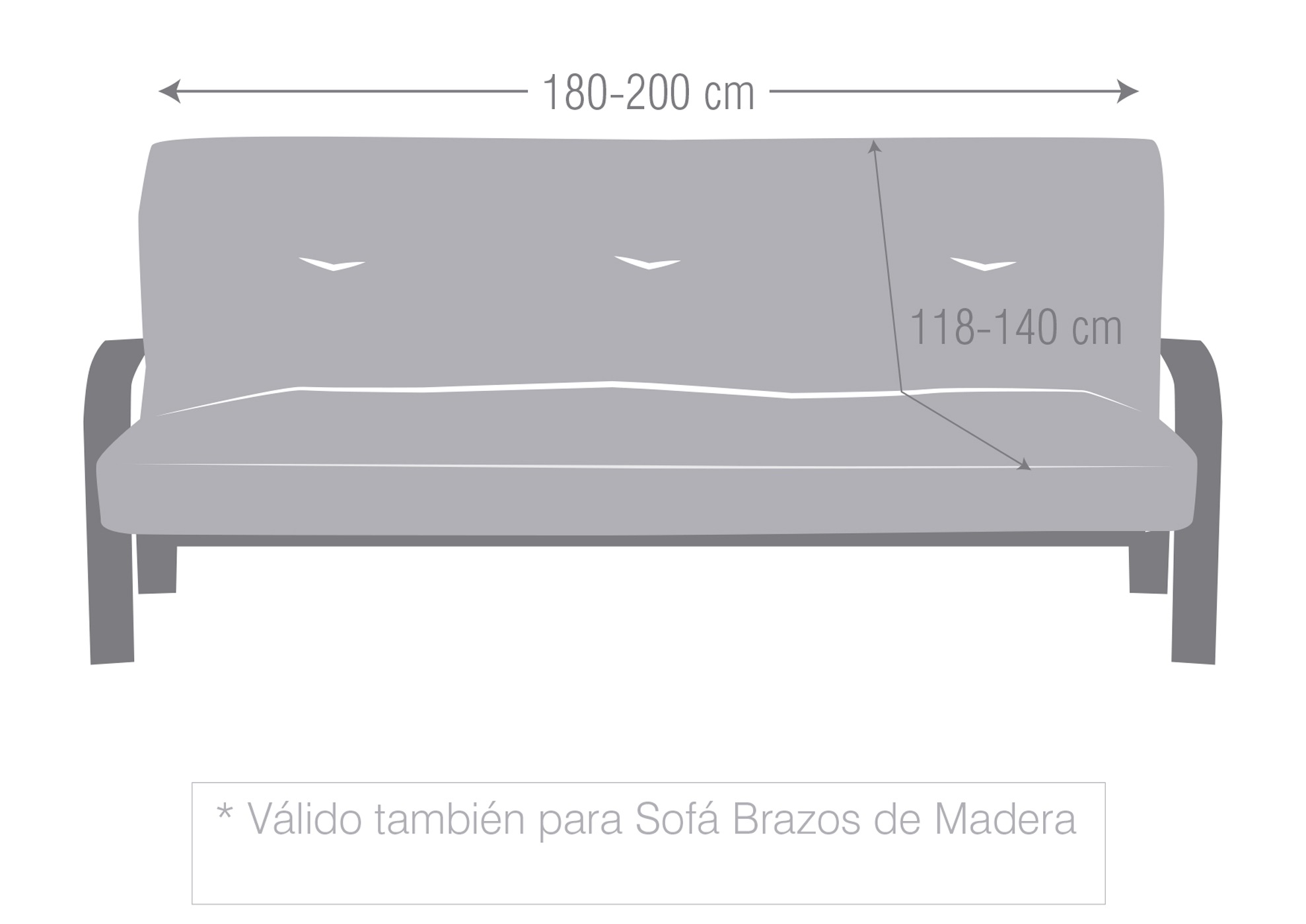 medidas funda sofa ajustable clic clac 3 plazas eysa